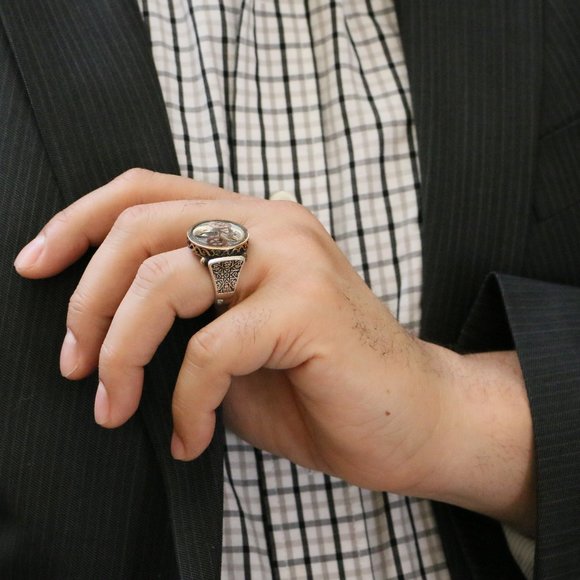 925SterlingSilver Men'sClock MachineryWheels Gear - Picture 2 of 8